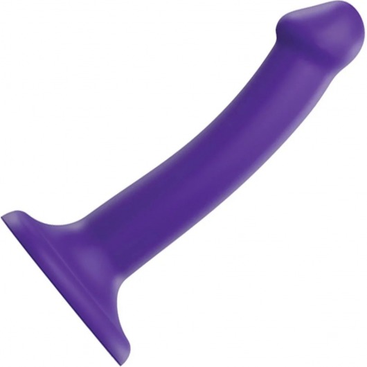 Фиолетовый фаллоимитатор-насадка Strap-On-Me Dildo Dual Density size S - 17 см. - Strap-on-me - купить с доставкой в Йошкар-Оле