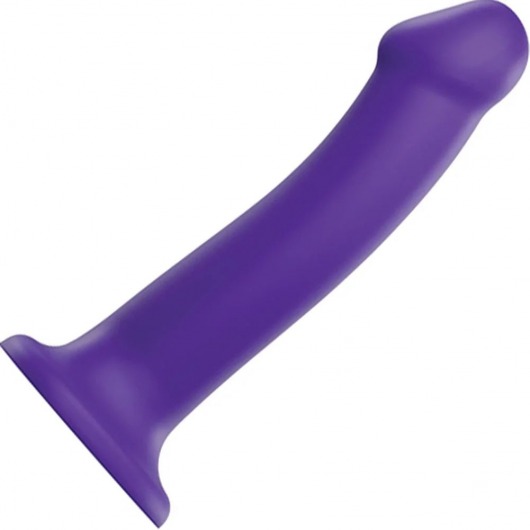 Фиолетовый фаллоимитатор-насадка Strap-On-Me Dildo Dual Density size L - 19 см. - Strap-on-me - купить с доставкой в Йошкар-Оле