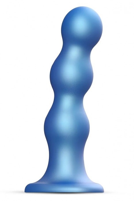 Голубая насадка Strap-On-Me Dildo Plug Balls size S - Strap-on-me - купить с доставкой в Йошкар-Оле