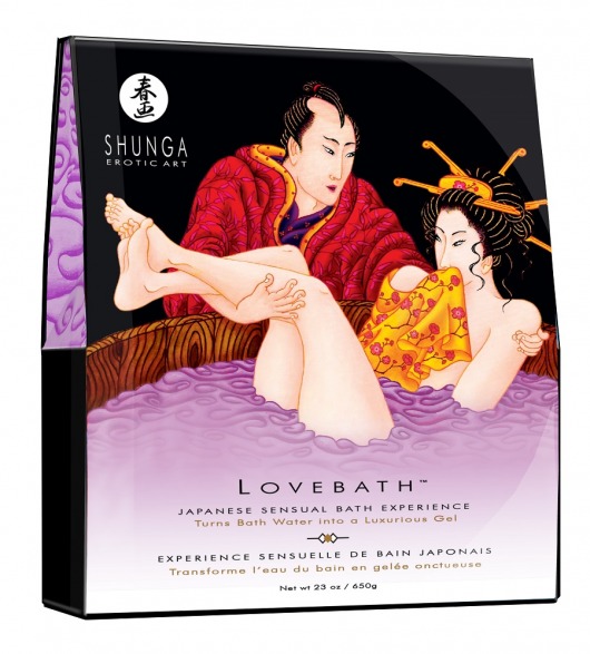 Соль для ванны Lovebath Sensual lotus, превращающая воду в гель - 650 гр. - Shunga - купить с доставкой в Йошкар-Оле