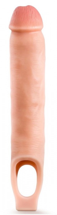 Телесная насадка-удлинитель 11.5 Inch Silicone Cock Sheath Penis Extender - 29,2 см. - Blush Novelties - в Йошкар-Оле купить с доставкой