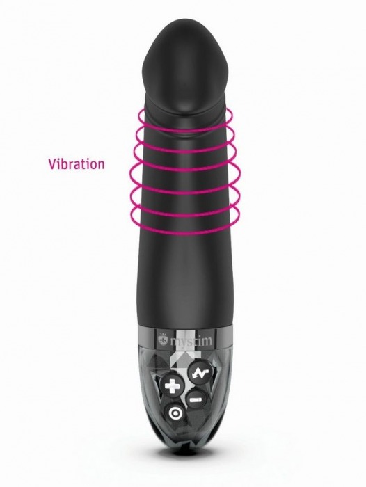 Черный вибратор с электростимуляцией Real Deal Neal - 16,5 см. - MyStim - купить с доставкой в Йошкар-Оле