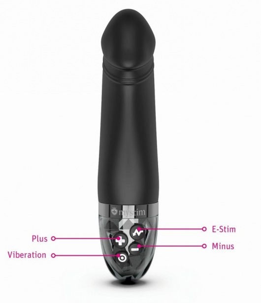 Черный вибратор с электростимуляцией Real Deal Neal - 16,5 см. - MyStim - купить с доставкой в Йошкар-Оле