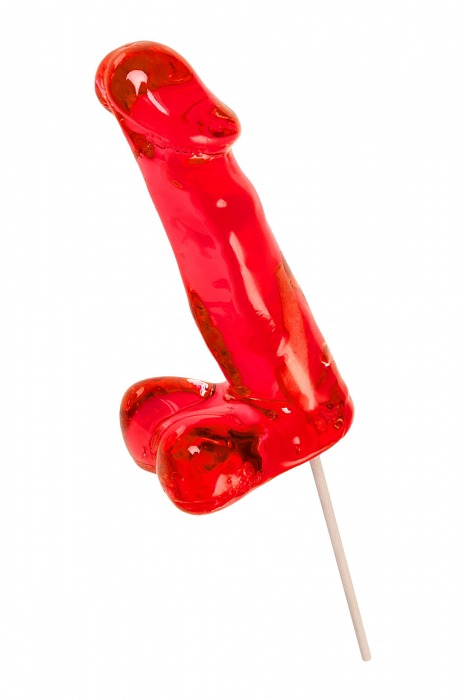 Красный леденец в форме члена со вкусом виски - 173 гр. - Sosuчki - купить с доставкой в Йошкар-Оле