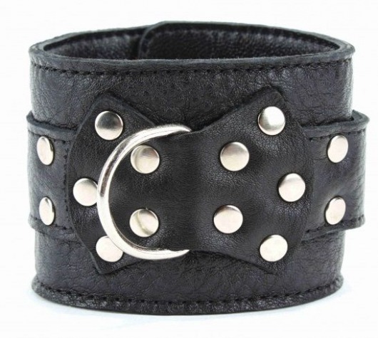 Чёрные наручники  из кожи с пряжкой - БДСМ Арсенал - купить с доставкой в Йошкар-Оле