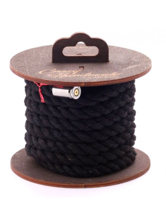 Черная хлопковая веревка для бондажа на катушке - 3 м. - Crazy Handmade - купить с доставкой в Йошкар-Оле