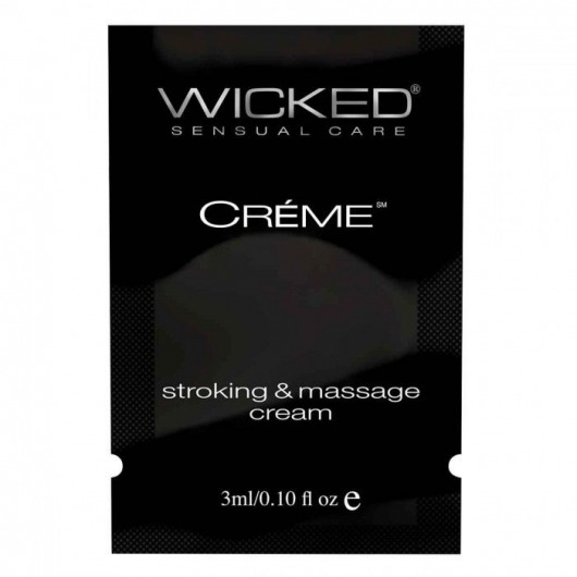 Крем для массажа и мастурбации Wicked Stroking and Massage Creme - 3 мл. - Wicked - купить с доставкой в Йошкар-Оле