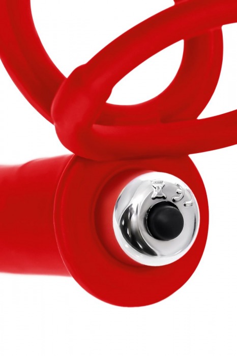 Красная насадка на пенис для двойного проникновения - 19 см. - ToyFa - купить с доставкой в Йошкар-Оле