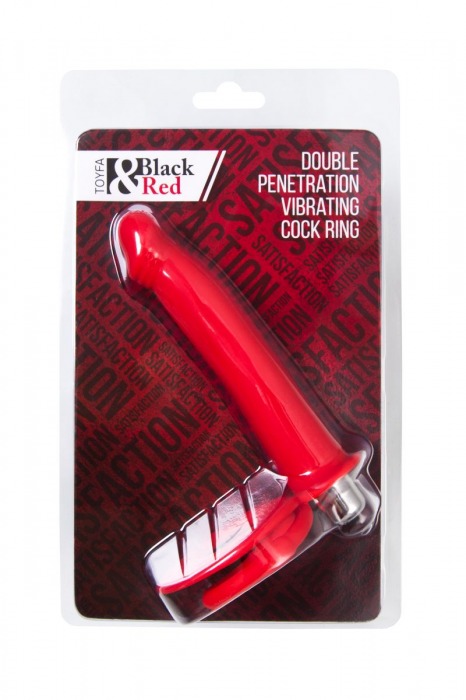 Красная насадка на пенис для двойного проникновения - 19 см. - ToyFa - купить с доставкой в Йошкар-Оле