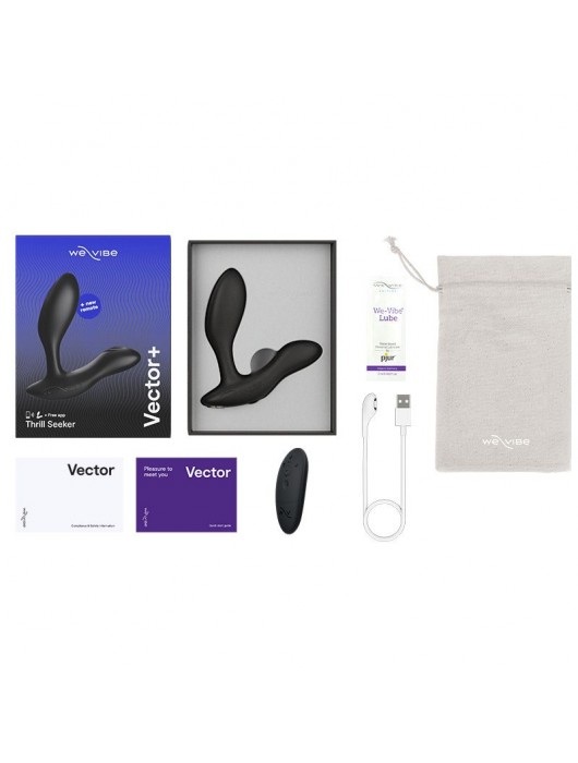 Черный анальный вибратор We-Vibe Vector+ - We-vibe - в Йошкар-Оле купить с доставкой