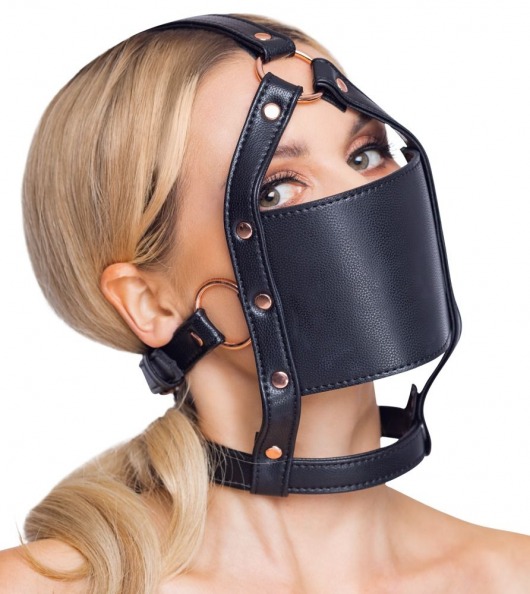 Черный намордник с кляпом-шаром Head Harness With A Gag - Orion - купить с доставкой в Йошкар-Оле