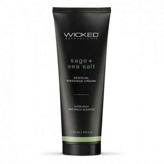 Массажный легкий крем WICKED Sage plus Sea Salt - 120 мл. - Wicked - купить с доставкой в Йошкар-Оле