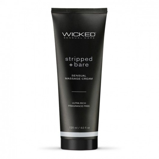 Массажный легкий крем WICKED Stripped plus Bare - 120 мл. - Wicked - купить с доставкой в Йошкар-Оле