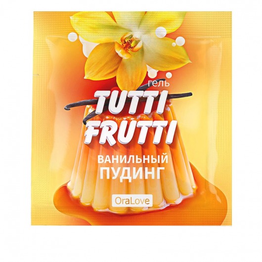 Пробник гель-смазки Tutti-frutti со вкусом ванильного пудинга - 4 гр. - Биоритм - купить с доставкой в Йошкар-Оле