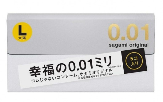 Презервативы Sagami Original 0.02 L-size увеличенного размера - 5 шт. - Sagami - купить с доставкой в Йошкар-Оле