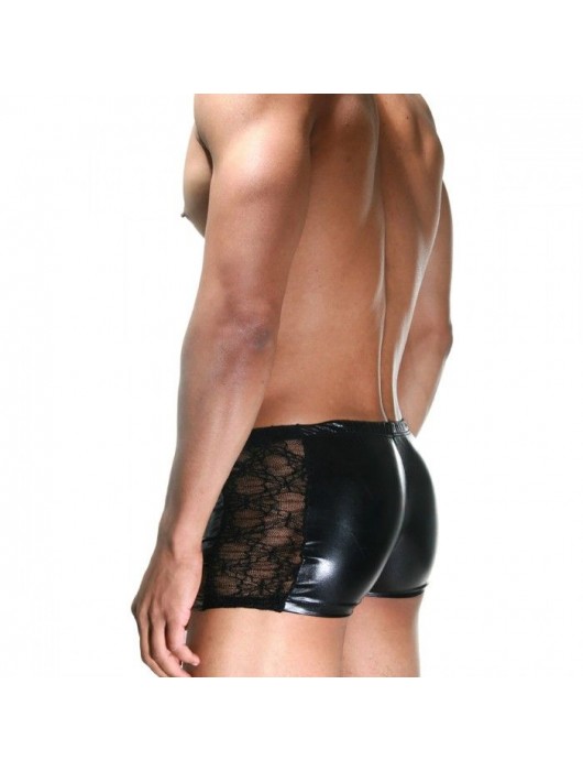 Мужские черные боксеры с кружевными вставками по бокам - La Blinque купить с доставкой