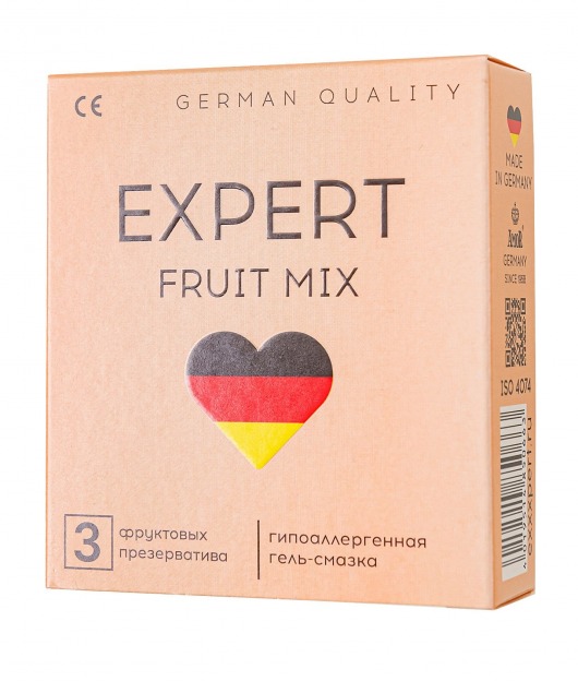 Ароматизированные презервативы EXPERT Fruit Mix - 3 шт. - Expert - купить с доставкой в Йошкар-Оле