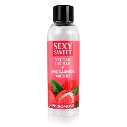 Массажное масло Sexy Sweet Nectar Lychee с феромонами и ароматом личи - 75 мл. - Биоритм - купить с доставкой в Йошкар-Оле