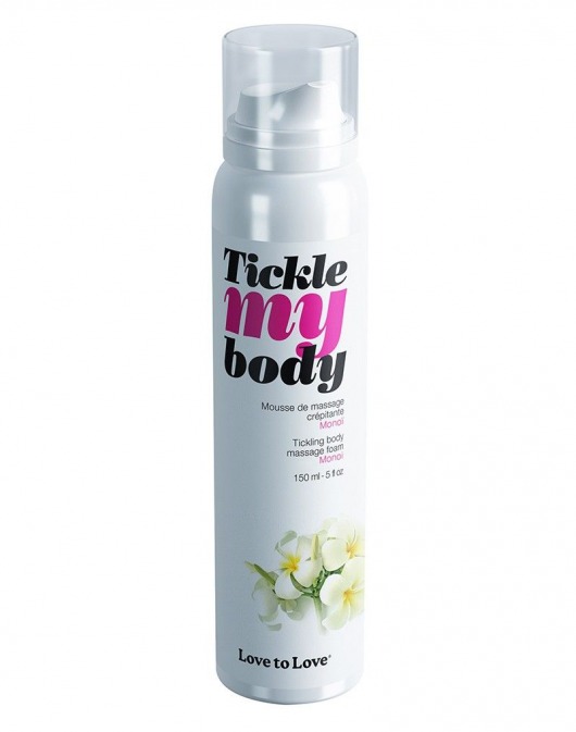 Массажная хрустящая пенка Tickle My Body Monoi с ароматом моной - 150 мл. - Love to Love - купить с доставкой в Йошкар-Оле