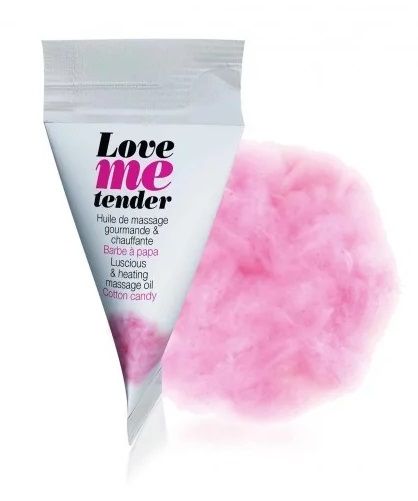Съедобное согревающее массажное масло Love Me Tender Cotton Candy с ароматом сладкой ваты - 10 мл. - Love to Love - купить с доставкой в Йошкар-Оле