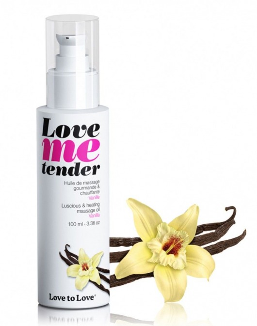 Съедобное согревающее массажное масло Love Me Tender Vanilla с ароматом ванили - 100 мл. - Love to Love - купить с доставкой в Йошкар-Оле