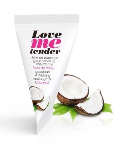 Съедобное согревающее массажное масло Love Me Tender Cocos с ароматом кокоса - 10 мл. - Love to Love - купить с доставкой в Йошкар-Оле