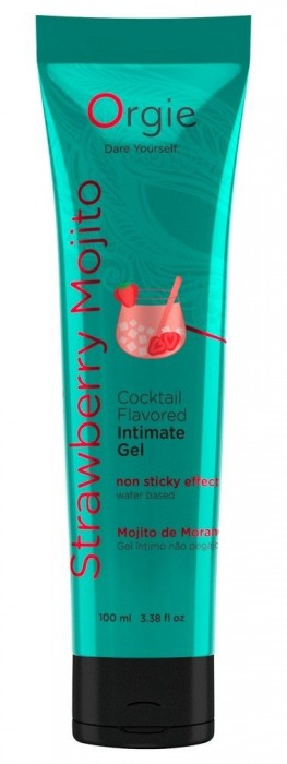 Съедобный интимный гель Orgie Lube Tube Cocktail Strawberry Mojito - 100 мл. - ORGIE - купить с доставкой в Йошкар-Оле