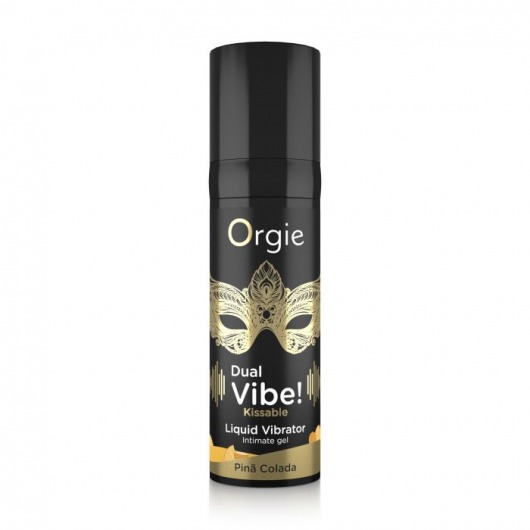 Съедобный гель Dual Vibe Pina Colada с эффектом вибрации и вкусом коктейля пина колада - 15 мл. - ORGIE - купить с доставкой в Йошкар-Оле