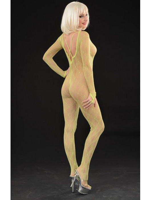 Яркий кэтсьюит из ажурной тянущейся сетки - La Blinque купить с доставкой