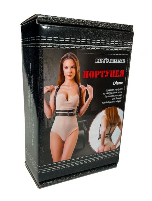 Изящная портупея из натуральной кожи Diane - БДСМ Арсенал - купить с доставкой в Йошкар-Оле