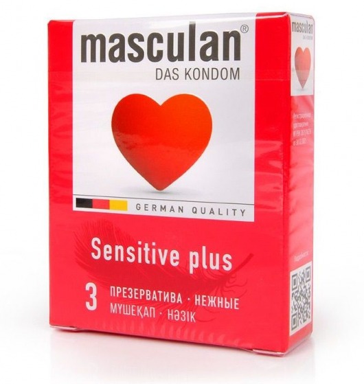 Презервативы Masculan Sensitive plus - 3 шт. - Masculan - купить с доставкой в Йошкар-Оле