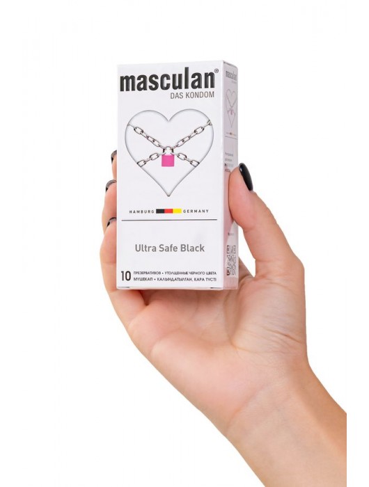 Ультрапрочные презервативы Masculan Ultra Safe Black - 10 шт. - Masculan - купить с доставкой в Йошкар-Оле