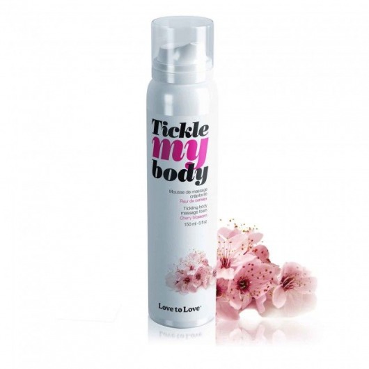 Массажная хрустящая пенка Tickle My Body Cherry Blossom с ароматом вишневого цвета - 150 мл. - Love to Love - купить с доставкой в Йошкар-Оле