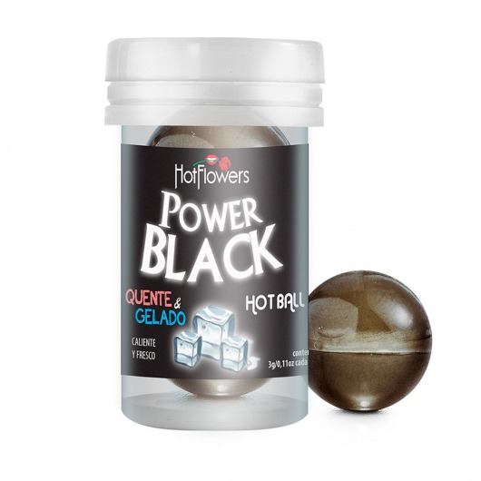 Интимный гель Power Black Hot Ball с охлаждающе-разогревающим эффектом (2 шарика по 3 гр.) - HotFlowers - купить с доставкой в Йошкар-Оле