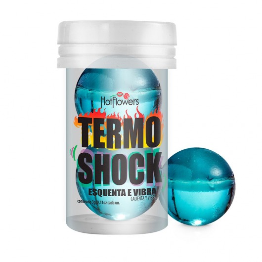 Интимный гель Termo Shock Hot Ball с разогревающе-покалывающим эффектом (2 шарика по 3 гр.) - HotFlowers - купить с доставкой в Йошкар-Оле