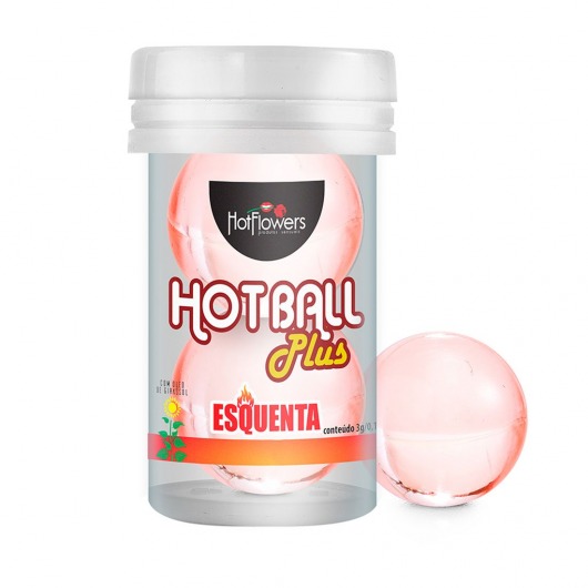 Лубрикант на масляной основе Hot Ball Plus с разогревающим эффектом (2 шарика по 3 гр.) - HotFlowers - купить с доставкой в Йошкар-Оле