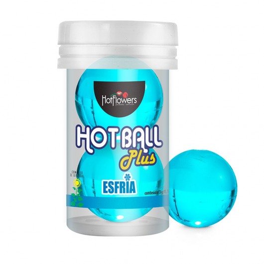 Лубрикант на масляной основе Hot Ball Plus с охлаждающим эффектом (2 шарика по 3 гр.) - HotFlowers - купить с доставкой в Йошкар-Оле