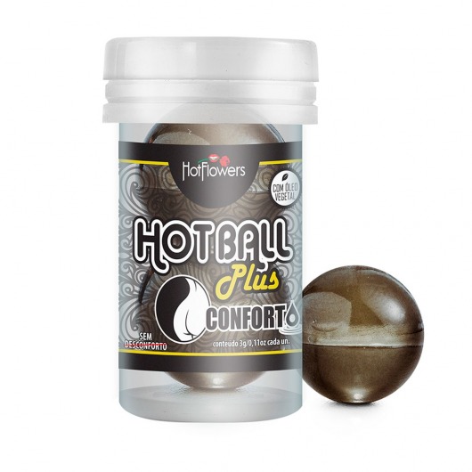 Анальный лубрикант на масляной основе Hot Ball Plus Conforto (2 шарика по 3 гр.) - HotFlowers - купить с доставкой в Йошкар-Оле