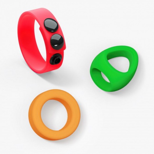 Набор из 3 разноцветных эрекционных колец Kit Neon Ring - Love to Love - в Йошкар-Оле купить с доставкой