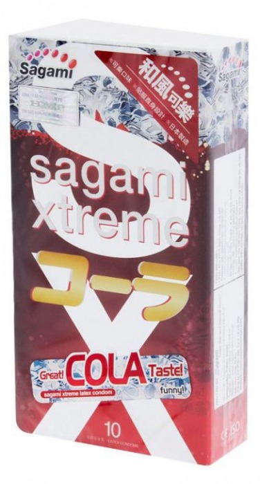 Ароматизированные презервативы Sagami Xtreme COLA - 10 шт. - Sagami - купить с доставкой в Йошкар-Оле