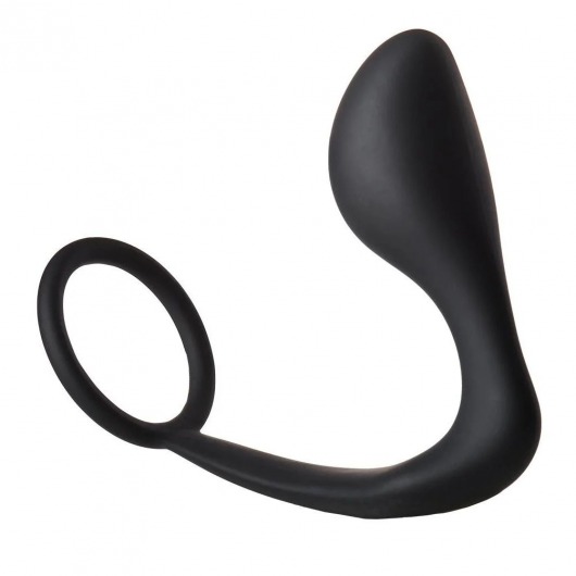 Черное эрекционное кольцо с анальной пробкой Anal Plug With Cockring - Dream Toys - в Йошкар-Оле купить с доставкой