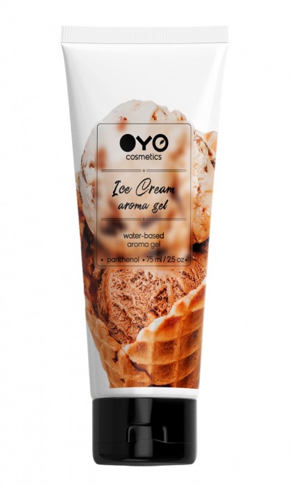 Лубрикант на водной основе OYO Aroma Gel Ice Cream с ароматом пломбира - 75 мл. - OYO - купить с доставкой в Йошкар-Оле