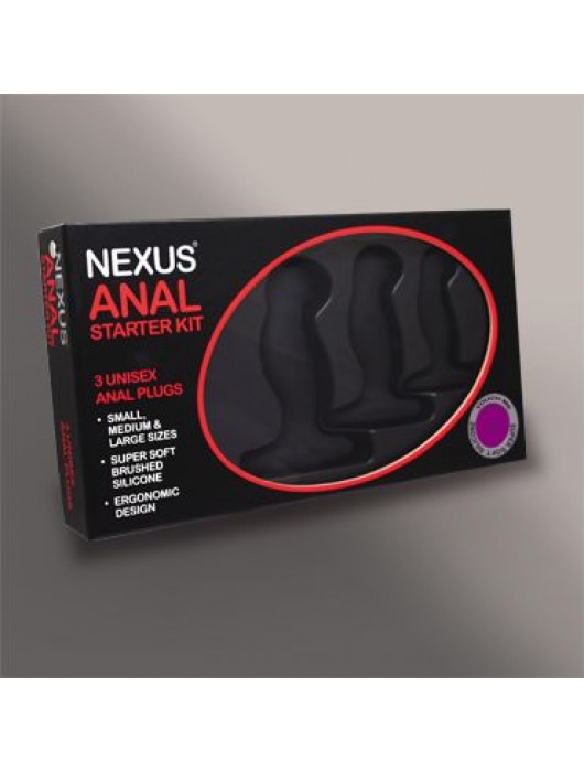 Набор из 3 массажеров простаты чёрного цвета NEXUS ANAL STARTER KIT - Nexus Range - в Йошкар-Оле купить с доставкой