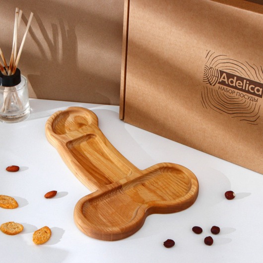 Деревянное блюдо для подачи в форме члена (32,5 х 20 х 1,7 см) - Сима-Ленд - купить с доставкой в Йошкар-Оле