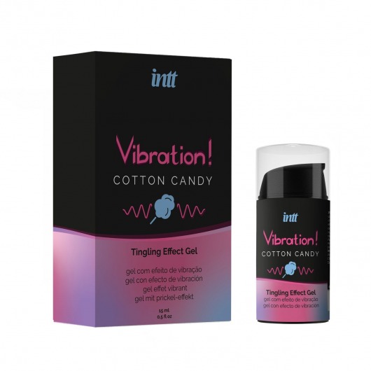 Жидкий вибратор Vibration Cotton Candy с ароматом сахарной ваты - 15 мл. - INTT - купить с доставкой в Йошкар-Оле