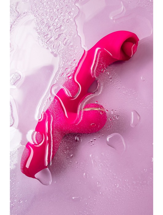 Розовый вибратор-кролик со стимулирующим шариком Rolli - 22 см. - JOS