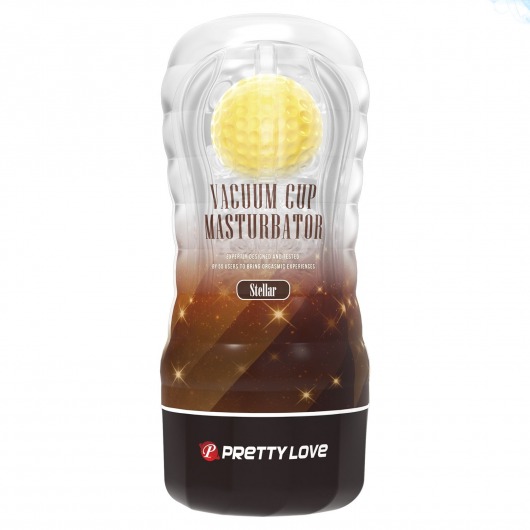 Прозрачный текстурированный мастурбатор Vacuum Cup Masturbator Stellar - Baile - в Йошкар-Оле купить с доставкой