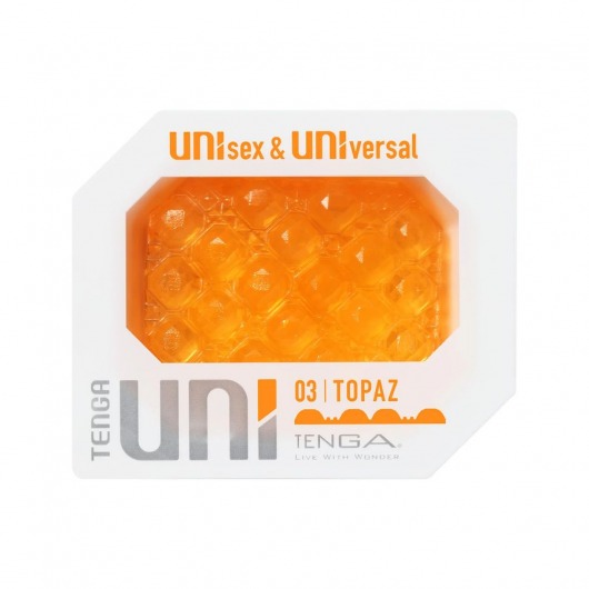 Оранжевый мастурбатор-стимулятор Tenga Uni Topaz - Tenga - в Йошкар-Оле купить с доставкой
