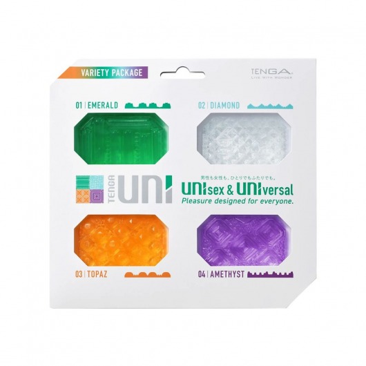 Набор из 4 мастурбаторов-стимуляторов Tenga Uni Variety Pack - Tenga - в Йошкар-Оле купить с доставкой