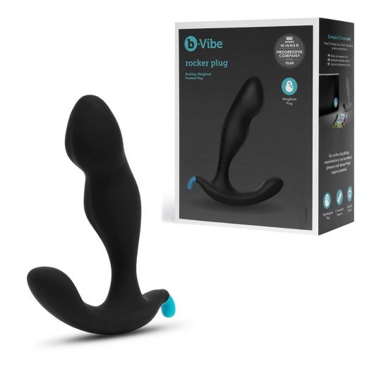 Черный утяжеленный анальный стимулятор Rocker Plug - 12 см. - b-Vibe - в Йошкар-Оле купить с доставкой
